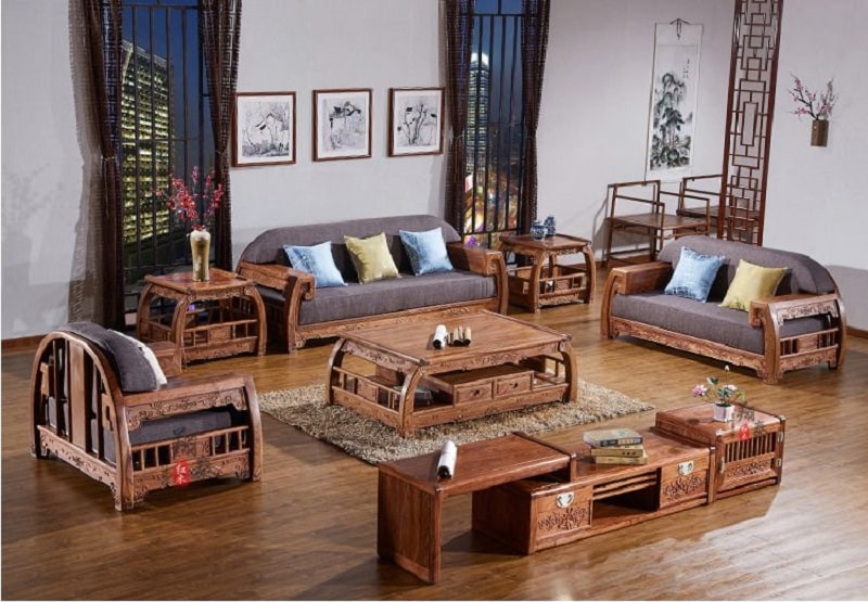trang trí phòng khách bằng đồ gỗ
